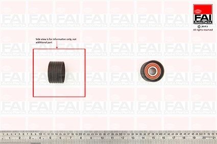 FAI AUTOPARTS Паразитный / Ведущий ролик, зубчатый ремень T9512